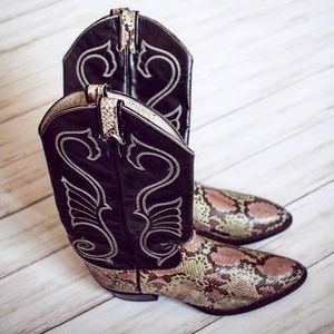 Vintage Larry Mahan Mens Cowboy Boots Size 9D